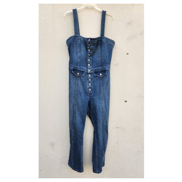 GRLFRND Hill Slim Denim Jumpsuit Overalls Alive Again - Picture 3 of 8